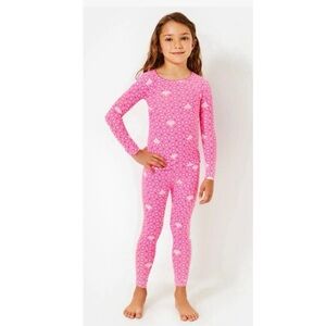 NWT NEW LILLY PULITZER Sammy Pajama Set Passion Pink Hearts 14